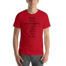 Load image into Gallery viewer, What Prayer builds Unisex Tshirt