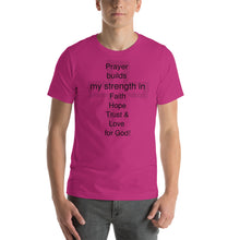 Load image into Gallery viewer, What Prayer builds Unisex Tshirt
