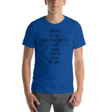 Load image into Gallery viewer, What Prayer builds Unisex Tshirt