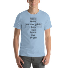 Load image into Gallery viewer, What Prayer builds Unisex Tshirt
