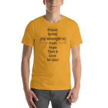 Load image into Gallery viewer, What Prayer builds Unisex Tshirt
